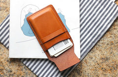Badass Leather Mens Card Wallet Front Pocket Wallets Small Slim Wallet Change Wallet for Men - iwalletsmen