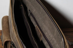 Handmade Leather Mens Cool Messenger Bag Work Bag Backpack Travel Bag Briefcase Bag for men
