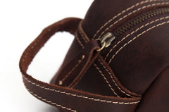 Cool Leather Mens Zipper Wristlet Bag Vintage Clutch Zipper Bags for Men - iwalletsmen