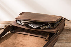 Cool Brown Vintage Leather Mens Messengers Bag Shoulder Bag for Men - iwalletsmen