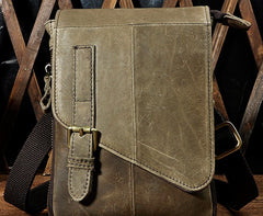 Mens Leather Small Side Bags COURIER BAG Waist Pouch Holster Belt Case Belt Pouch for Men - iwalletsmen
