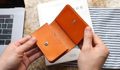 Cool Leather Mens Card Wallet Front Pocket Wallets Small Change Wallet for Men - iwalletsmen