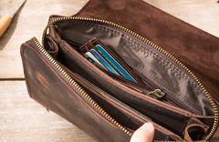 Cool Leather Mens Large Long Zipper Clutch Wallet Long Wallet for Men - iwalletsmen
