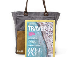 Mens Waxed Canvas Tote Bag Canvas Shopper Bag Canvas Shoulder Bag for Men - iwalletsmen