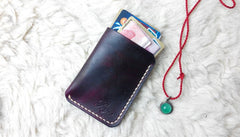 Mens Leather Slim Front Pocket Wallets Leather Cards Wallet for Men - iwalletsmen
