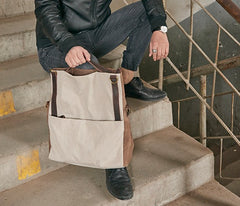 Mens Canvas Gray Cool Courier bag Messenger Bag Canvas Side Bag for Men - iwalletsmen