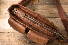 Cool Small Leather Vintage Mens Messenger Bag Shoulder Bags  for Men - iwalletsmen