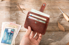Leather Mens Card Holder Slim Front Pocket Wallet Card Wallets for Men - iwalletsmen