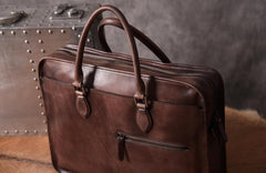 Genuine Leather Mens Cool Messenger Bag Briefcase Work Bag Business Bag for men