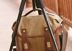 Mens Canvas Camera Messenger Bag Side Bag Courier Bag Camera Shoulder Bag for Men - iwalletsmen