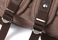 Mens Canvas Leather Backpack Canvas Travel Backpack Canvas School Backpacks for Men - iwalletsmen