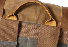 Waxed Canvas Mens Travel Backpacks Canvas School Backpacks Laptop Backpack for Men - iwalletsmen