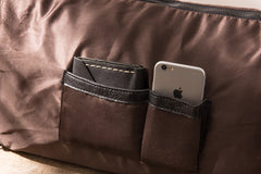 Cool Black Leather Mens Weekender Bag Travel Bags Shoulder Bags for men - iwalletsmen