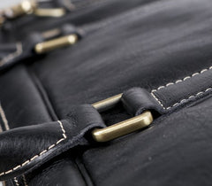 Cool Black Leather Mens Briefcase Work Bag Laptop Bag Business Bag for Men - iwalletsmen