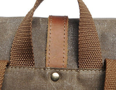 Cool Waxed Canvas Mens School Backpack Canvas Travel Backpack Canvas Backpack for Men - iwalletsmen