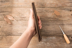 Vintage Slim long Wallets Leather Mens Tan Wallet Long Wallet for Men - iwalletsmen