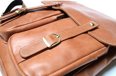 Leather Brown Mens Backpack Cool Travel Backpacks Laptop Backpack for men - iwalletsmen