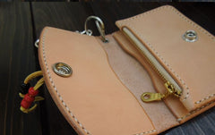Handmade Leather Mens Cool Slim Leather Envelope Wallet Men Small Wallets Bifold for Men