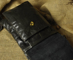 Leather Mens Small Side Bag COURIER BAG Waist Bag Holster Belt Case Belt Pouch for Men - iwalletsmen