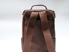 Mens Leather Barrel Backpack Cool Travel Bag Weekender Bag for men - iwalletsmen
