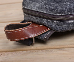 Folk Canvas Mens Sling Bag Vintage Chest Bag One Shoulder Pack for men - iwalletsmen