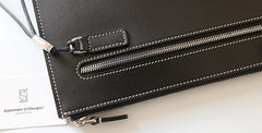 Cool Handmade Leather Mens Wristlet Bag Clutch Zipper Clutch for Men - iwalletsmen