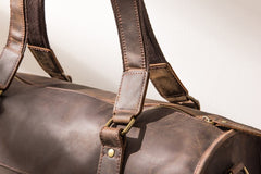 Cool Vintage Leather Mens Weekender Bag Travel Bags Shoulder Bags for men - iwalletsmen