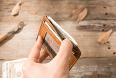 Leather Mens Slim Card Holder Front Pocket Wallets Card Wallet for Men - iwalletsmen