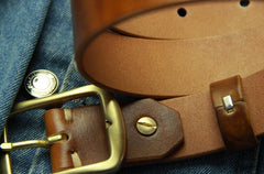 Handmade Vintage Leather Mens Belt Leather Belt for Men - iwalletsmen