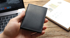 Leather Mens Front Pocket Wallet Small Card Wallet Change Wallets for Men - iwalletsmen