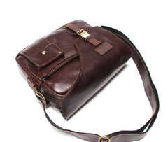 Cool Leather Mens Large Messenger Bags Shoulder Bag for men - iwalletsmen