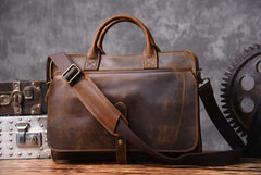 Genuine Leather Mens Cool Messenger Bag Briefcase Work Bag Business Bag for men