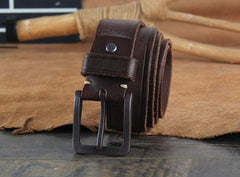 Genuine Leather Punk Rock Biker Trucker Mens Belt Men Black Coffee Belt for Men