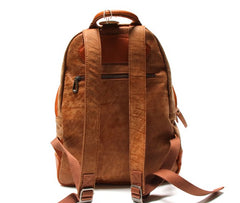 Cool Brown Leather Mens Backpacks Travel Backpacks Laptop Backpack for men - iwalletsmen