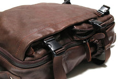 Cool Coffee Mens Leather Backpack Travel Backpacks Laptop Backpack for men - iwalletsmen