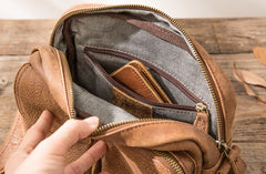 Cool Leather Mens Messenger Bags Small Shoulder Bags  for Men - iwalletsmen