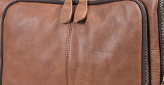 Cool Leather Brown Mens Messenger Bags Vintage Shoulder Bag  for Men - iwalletsmen