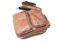 Cool Leather Mens Small Handbags Messenger Bags Shoulder Bag for men - iwalletsmen