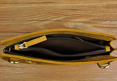 Vintage Large Leather Mens Wristlet Bag Wristlet Wallet Side Bag Clutch Wallet for Men - iwalletsmen