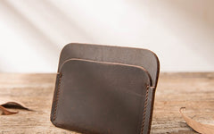 Vintage Leather Mens Card Holders Slim Front Pocket Wallet Card Wallets for Men - iwalletsmen