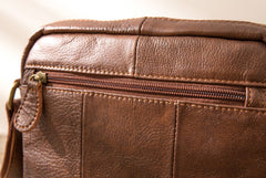 Cool Small Leather Black Mens Messenger Bags Shoulder Bags  for Men - iwalletsmen