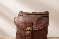 Cool Leather Coffee Belt Pouches Mens Waist Bag Shoulder Bag for Men - iwalletsmen
