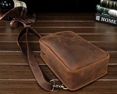 Cool Leather Mens Sling Shoulder Bag Sling Bags Chest Bag Sling Backpack for men - iwalletsmen