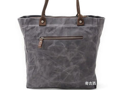 Mens Waxed Canvas Tote Bag Canvas Shopper Bag Canvas Shoulder Bag for Men - iwalletsmen