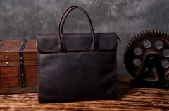 Genuine Leather Mens Cool Messenger Bag Briefcase Work Bag Business Bag for men