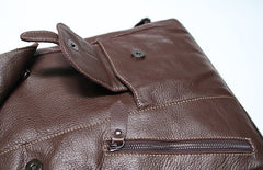 Leather Mens Backpacks Cool Travel Backpacks Laptop Backpack for men - iwalletsmen