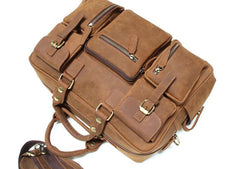 Cool Leather Mens Large Travel Bag Handbags Shoulder Bags for men - iwalletsmen