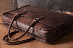 Genuine Leather Mens Cool Messenger Bag Briefcase Work Bag Business Bag for men