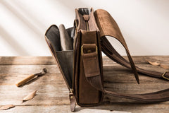 Cool Brown Vintage Leather Mens Messengers Bag Shoulder Bag for Men - iwalletsmen