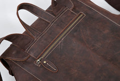Handmade Leather Mens Cool Backpack Sling Bag Large Travel Bag Hiking Bag for Men